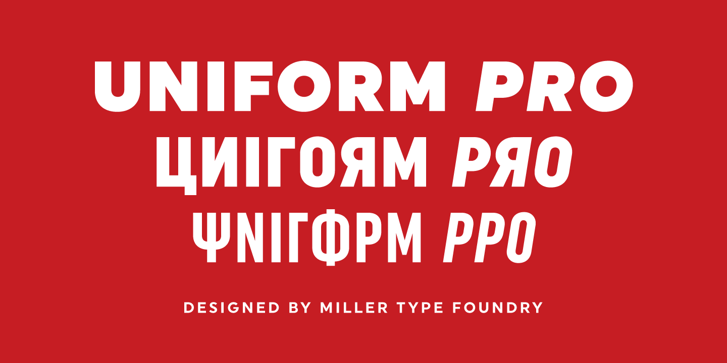 フォント Uniform Pro
